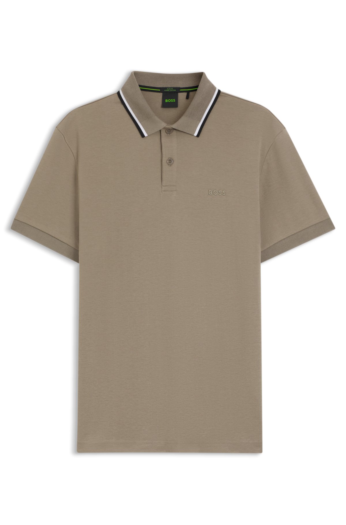 Paddy slim-fit polo shirt in interlock cotton