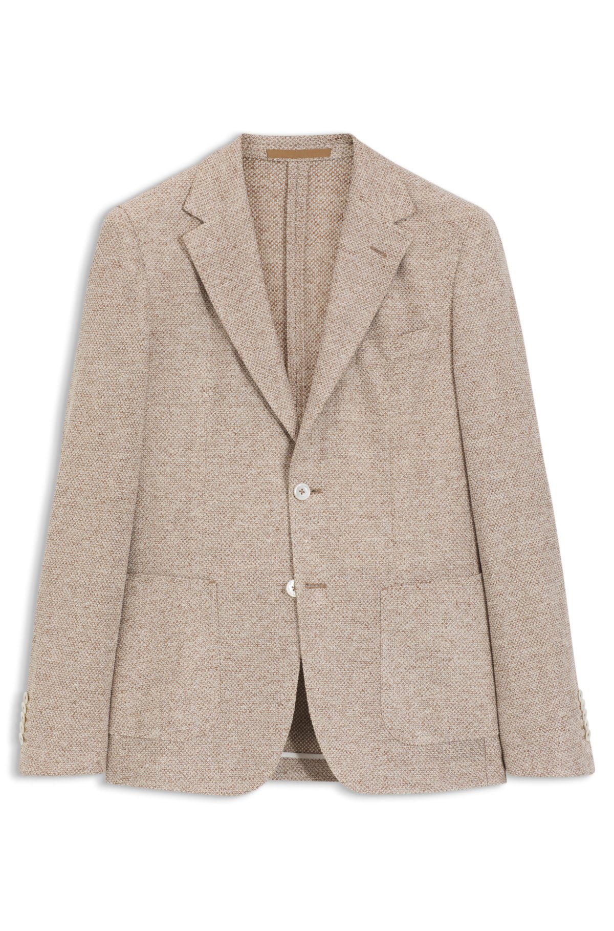 Patterned regular-fit jacket in a linen blend