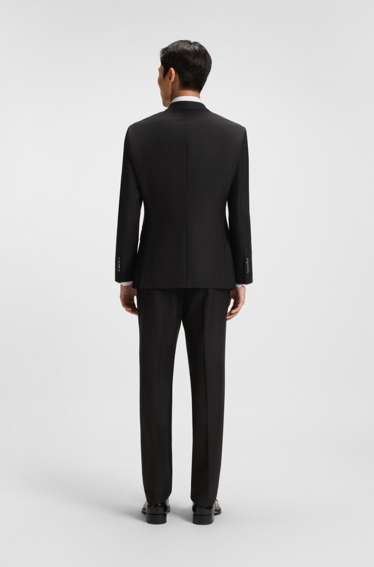 Slim-fit jacket in stretch wool