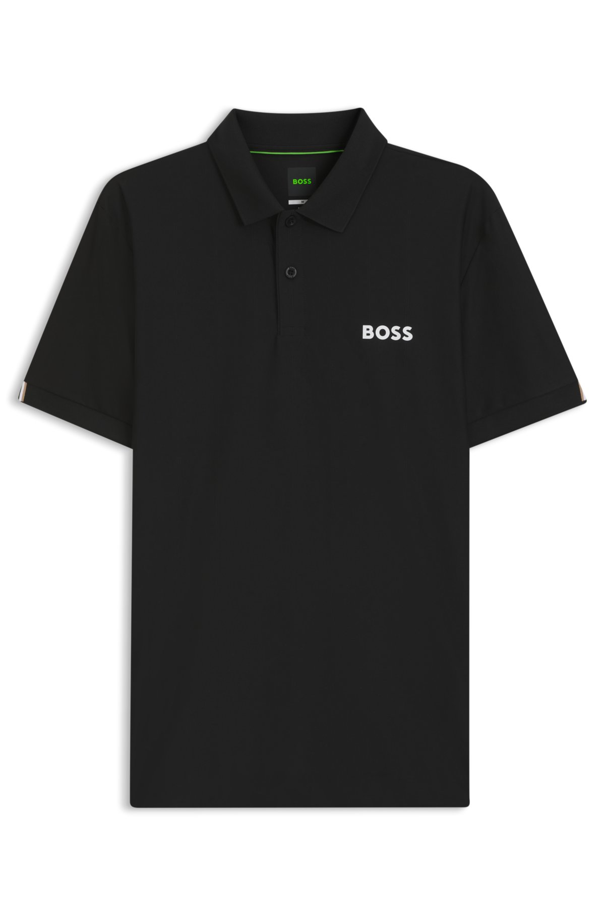 Active Stripe-jersey slim-fit polo shirt with four-way stretch