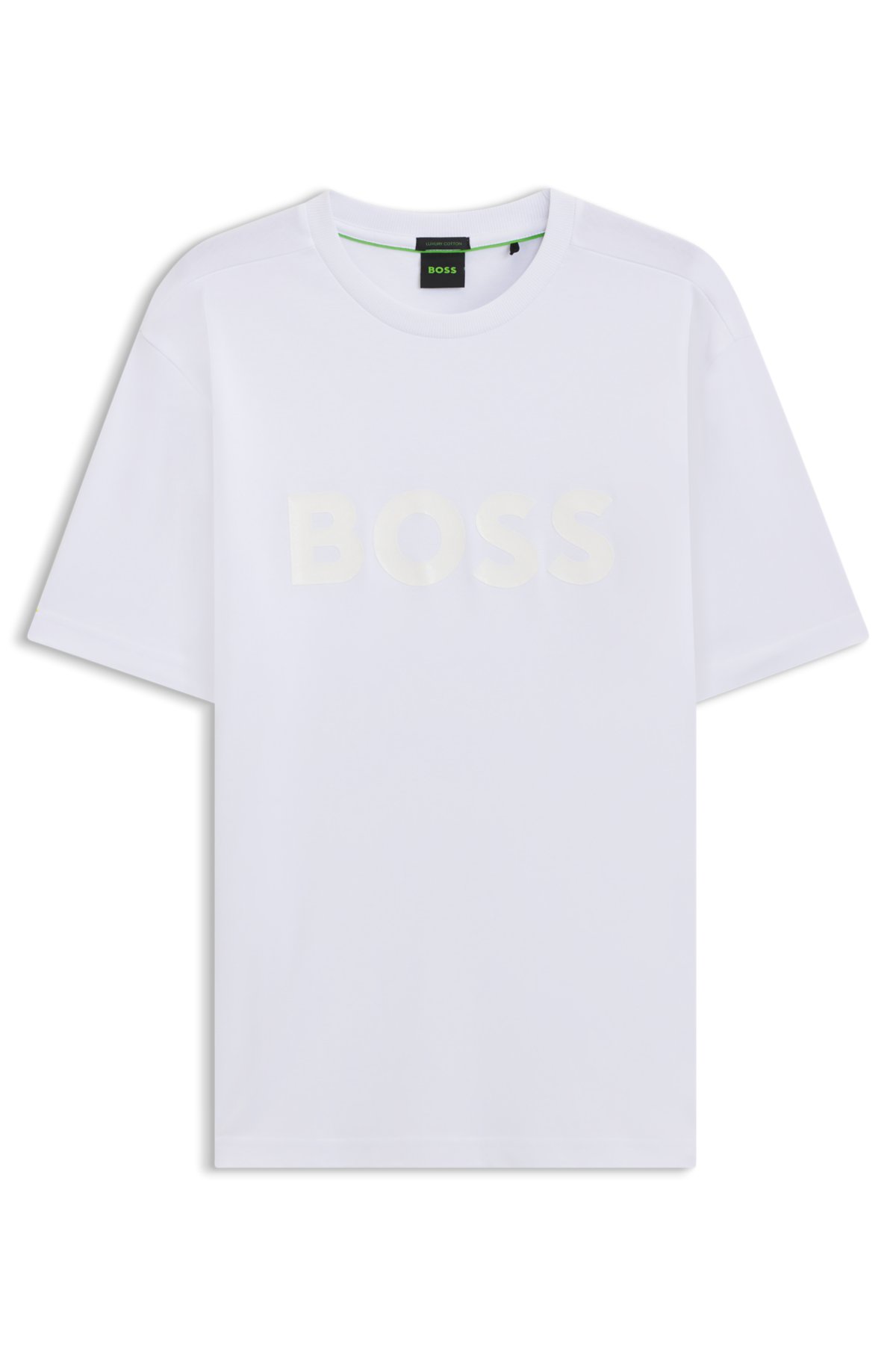 Structured-logo T-shirt in cotton jersey