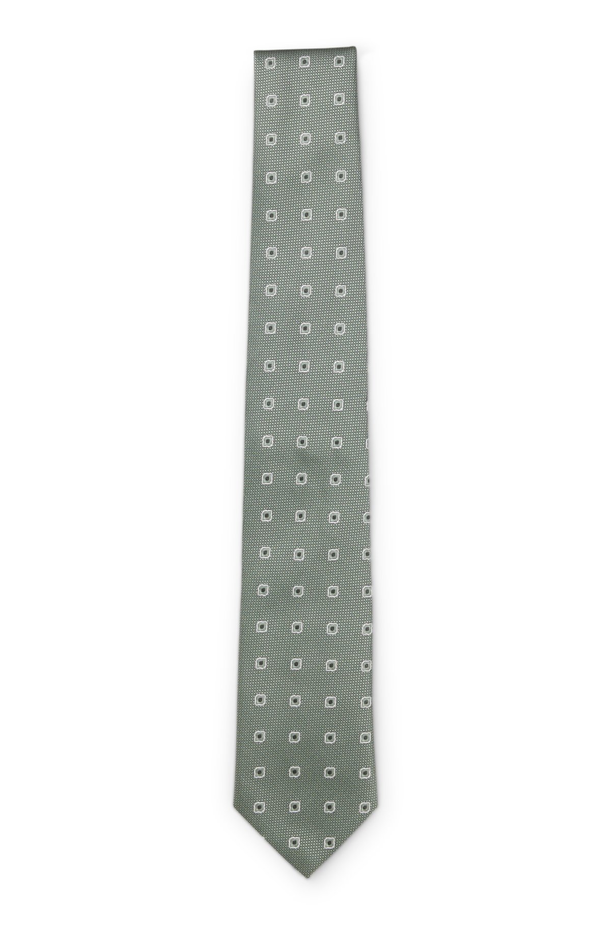 Jacquard-pattern tie in a silk blend