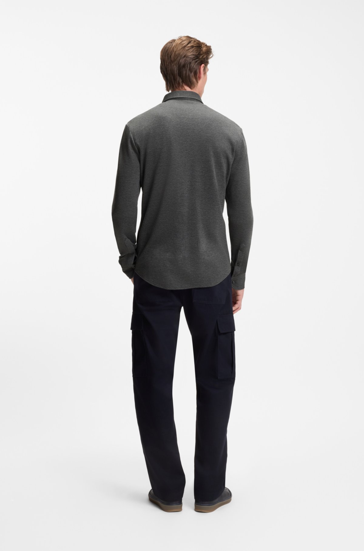 BECKHAM x BOSS slim-fit shirt in cotton jersey
