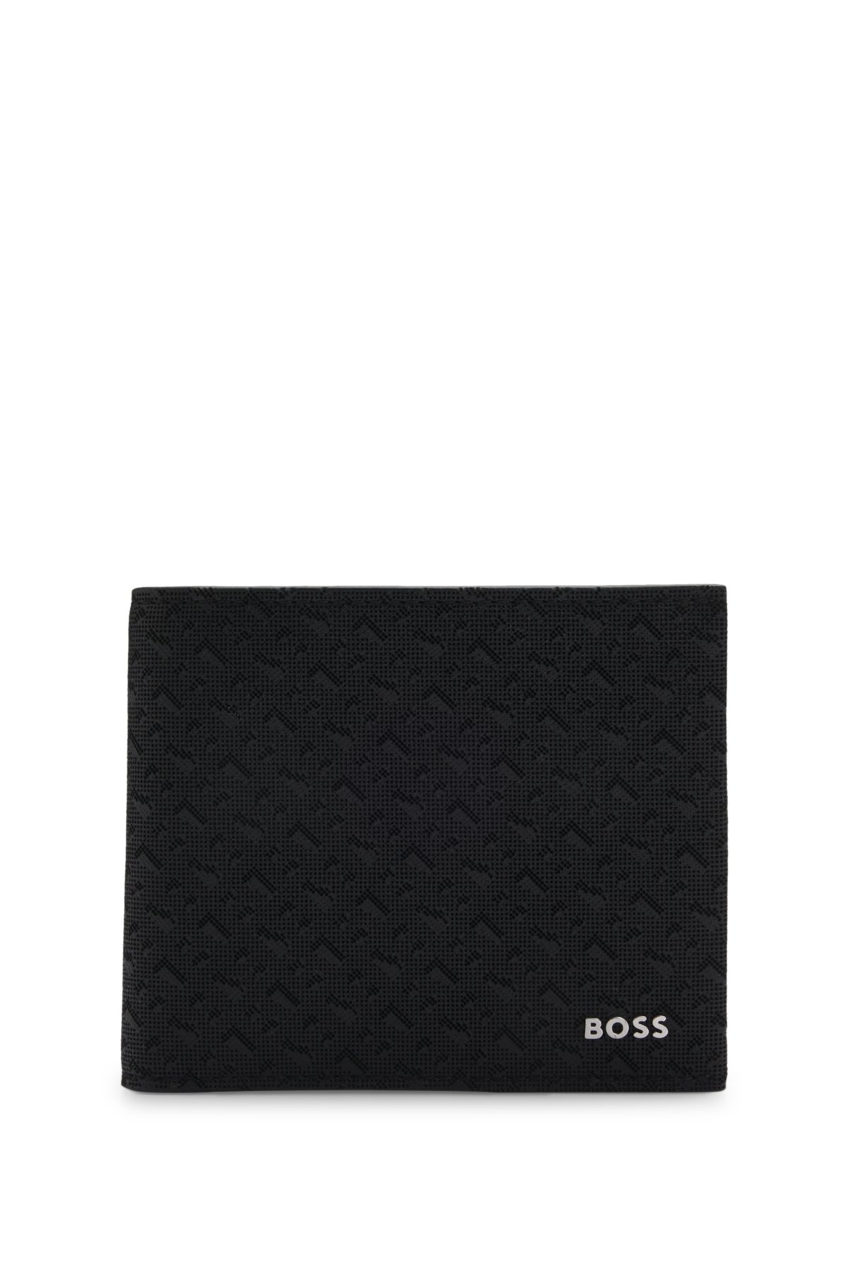 Billfold wallet with perforated monogram motif