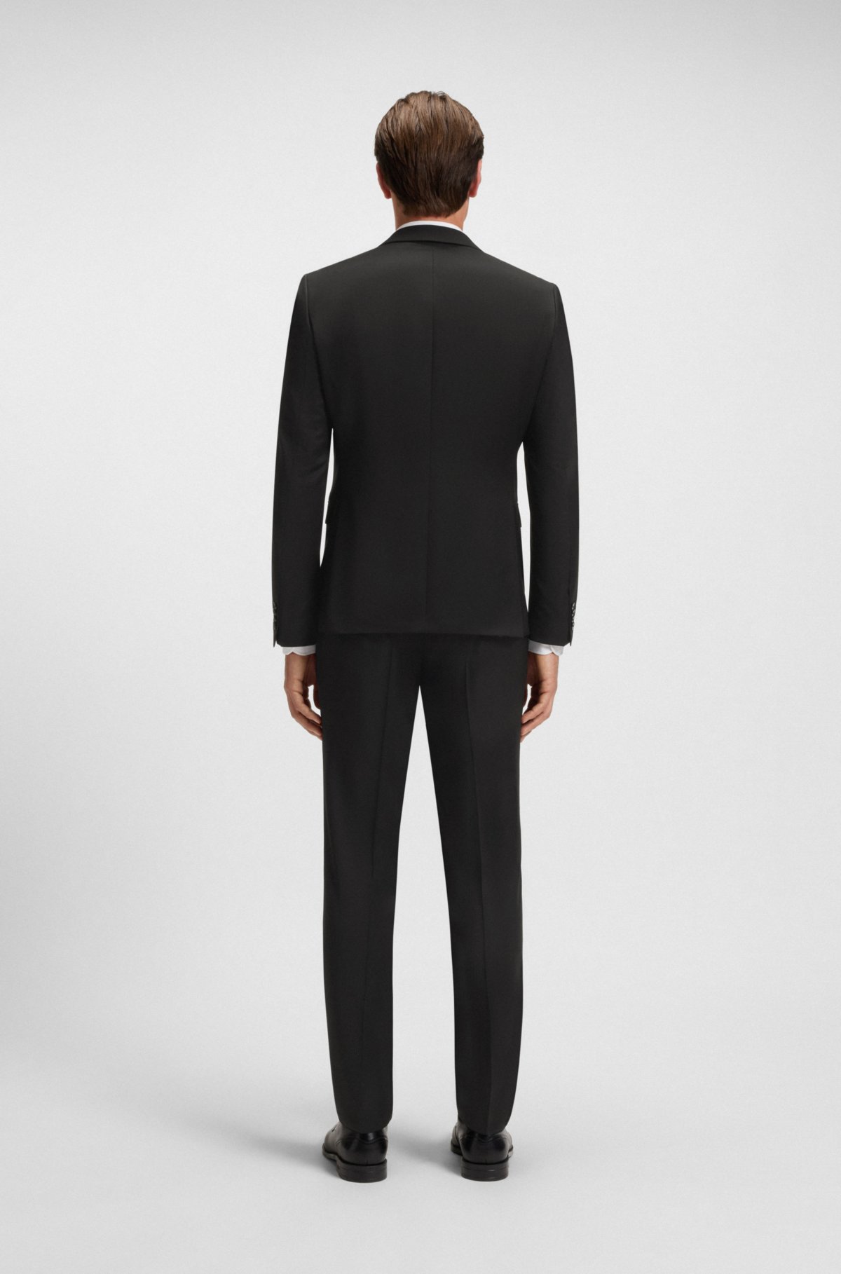 Extra-slim-fit suit jacket in virgin-wool serge