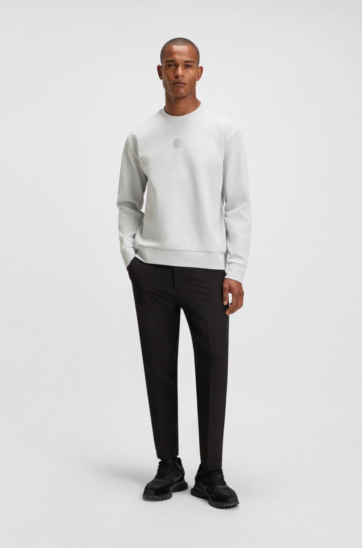 Cotton-blend sweatshirt with Double B monogram