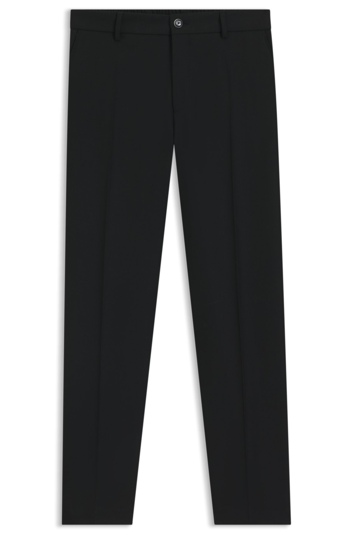 Machine-washable tapered-fit trousers in stretch fabric