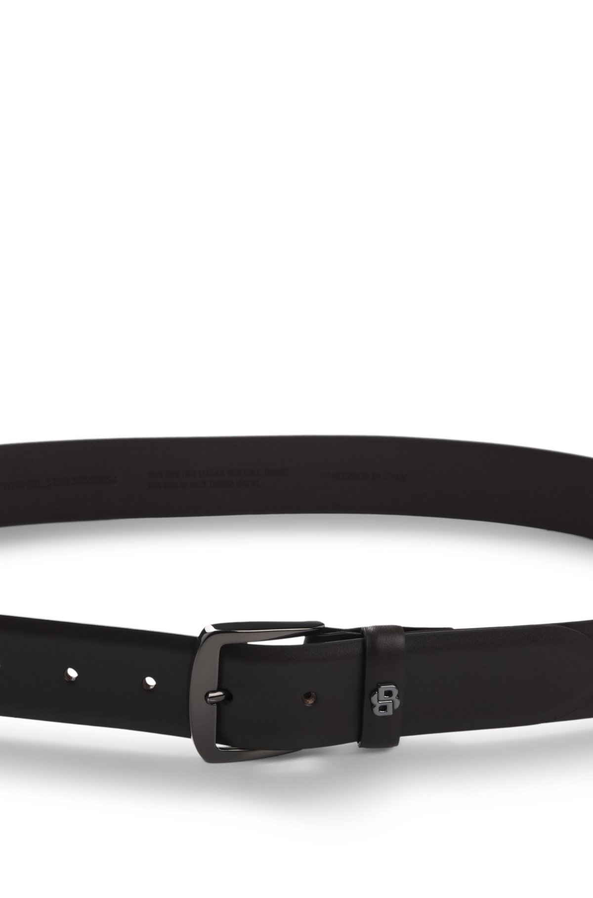 Italian-leather belt with Double B monogram