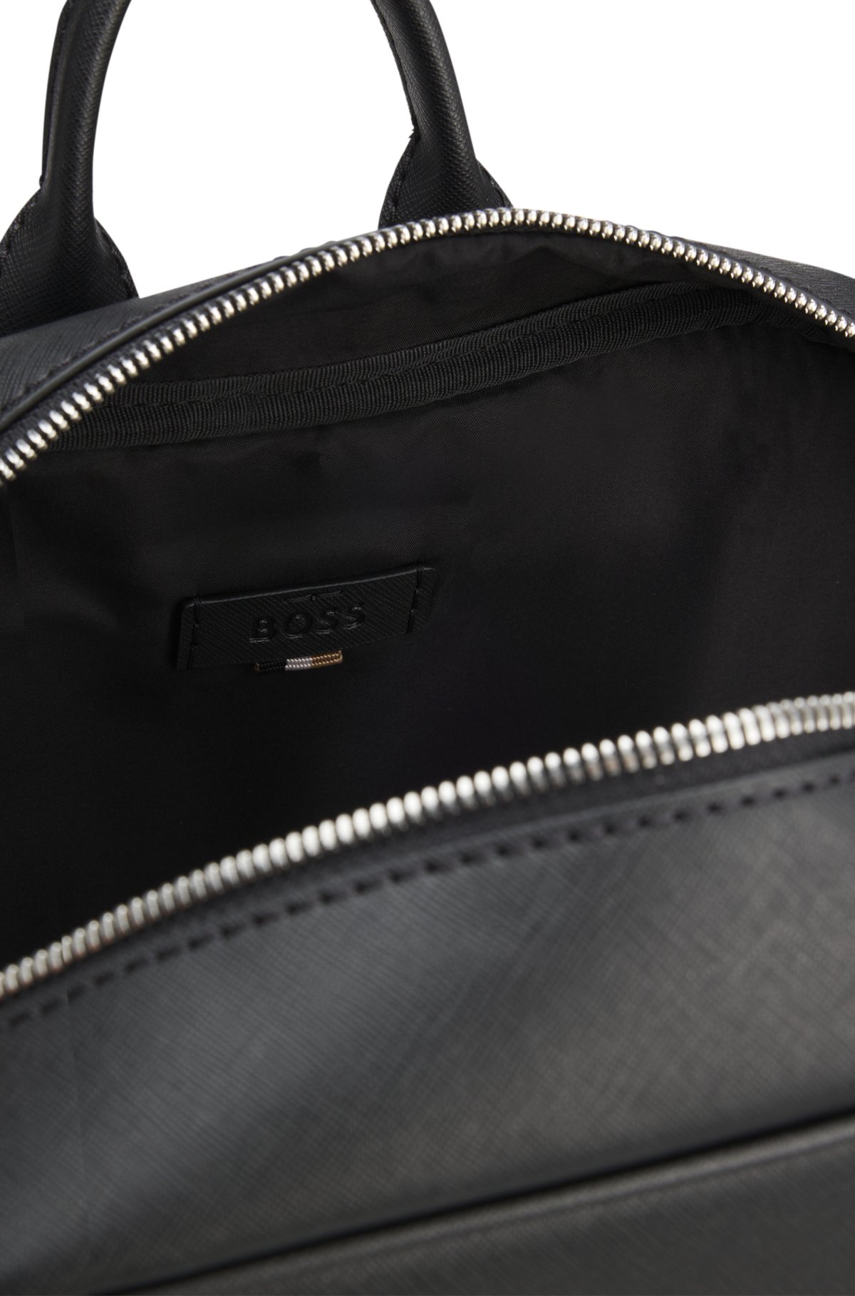 Backpack with foil-print logo