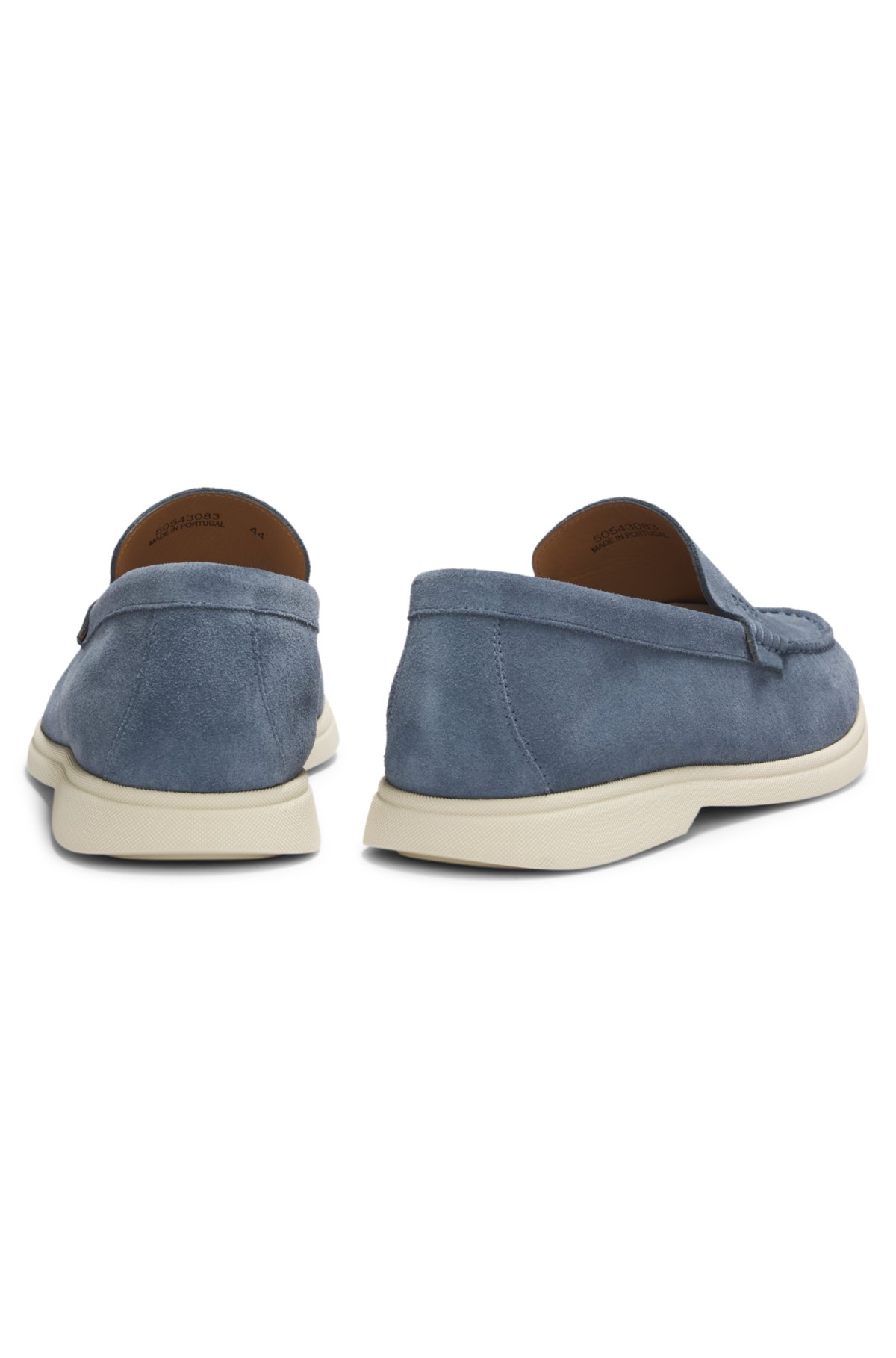 Debossed-logo loafers in suede