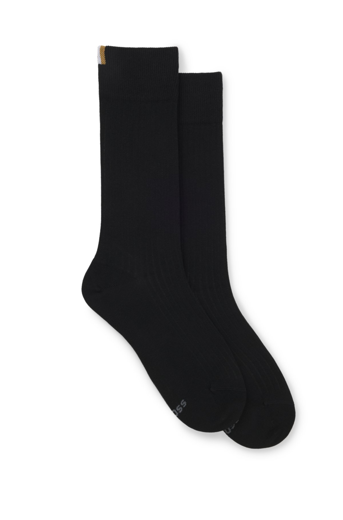 Two-pack of ribbed socks in a regular length