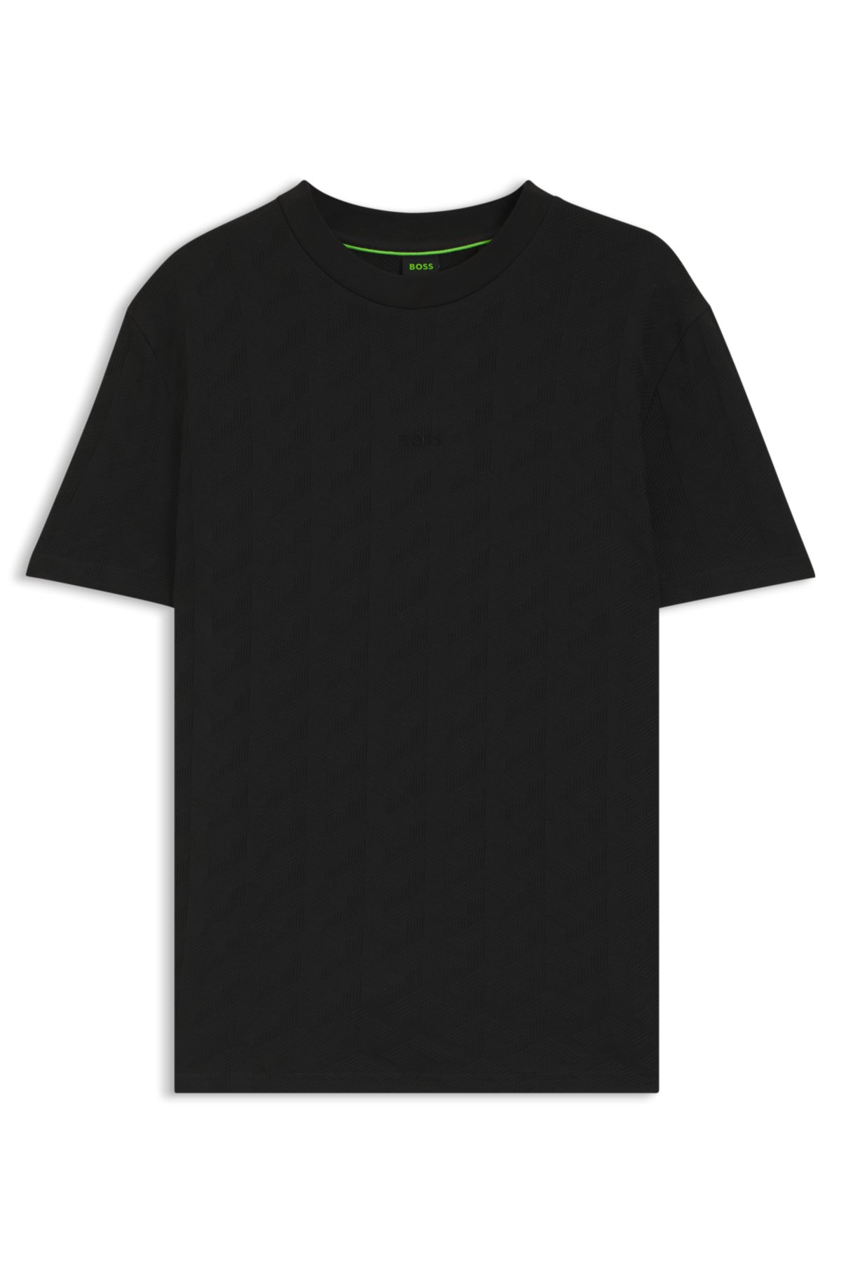 Jacquard-pattern T-shirt in cotton