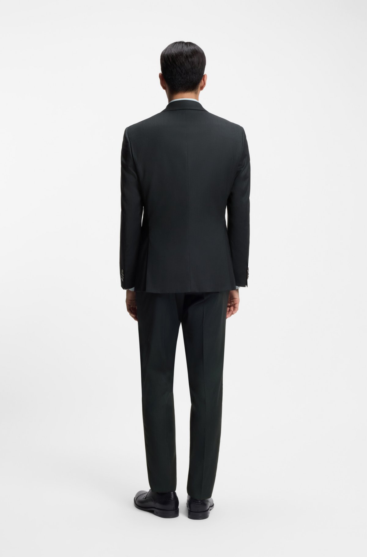 Melange slim-fit jacket in a wool blend