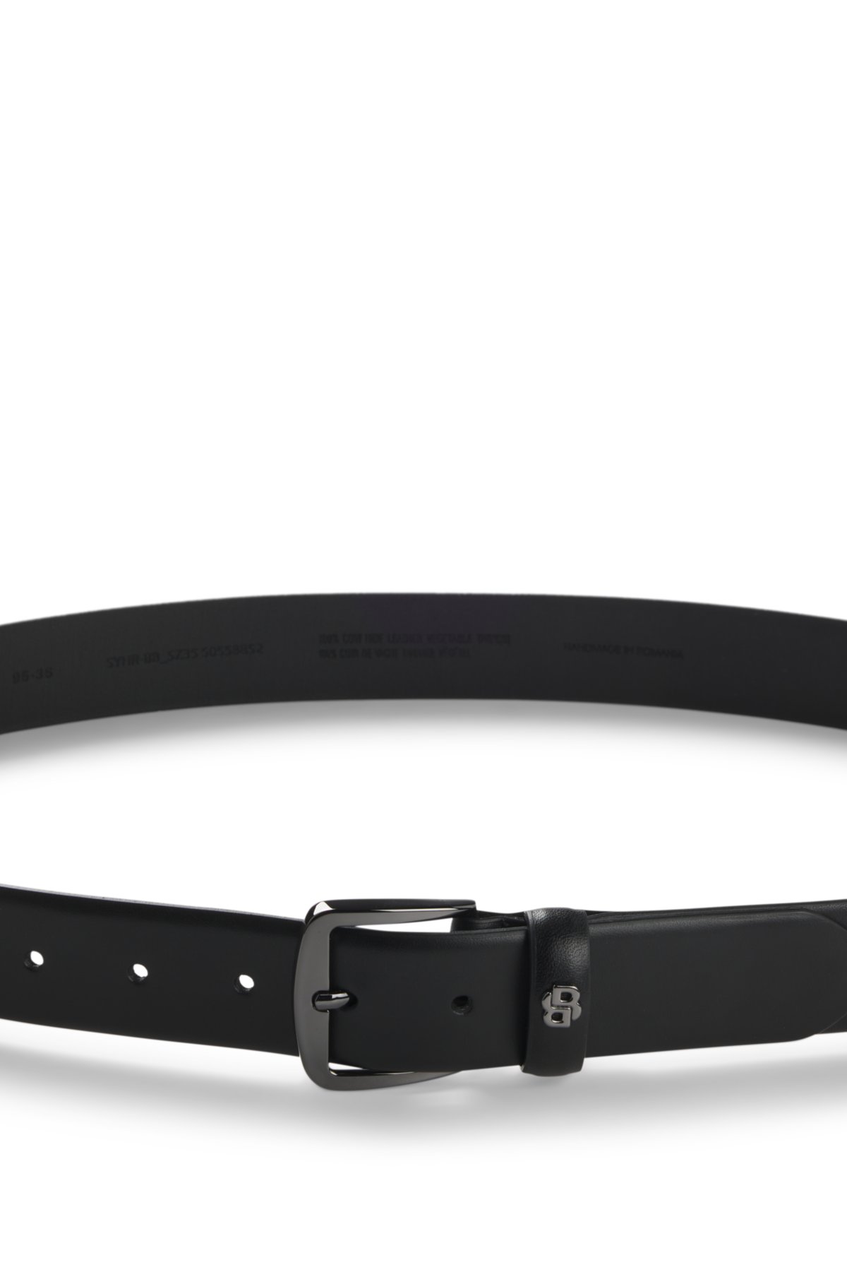 Italian-leather belt with Double B monogram