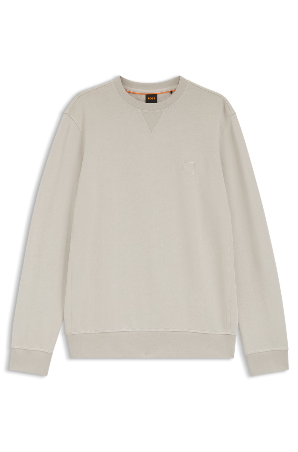 Logo-patch sweatshirt in cotton terry