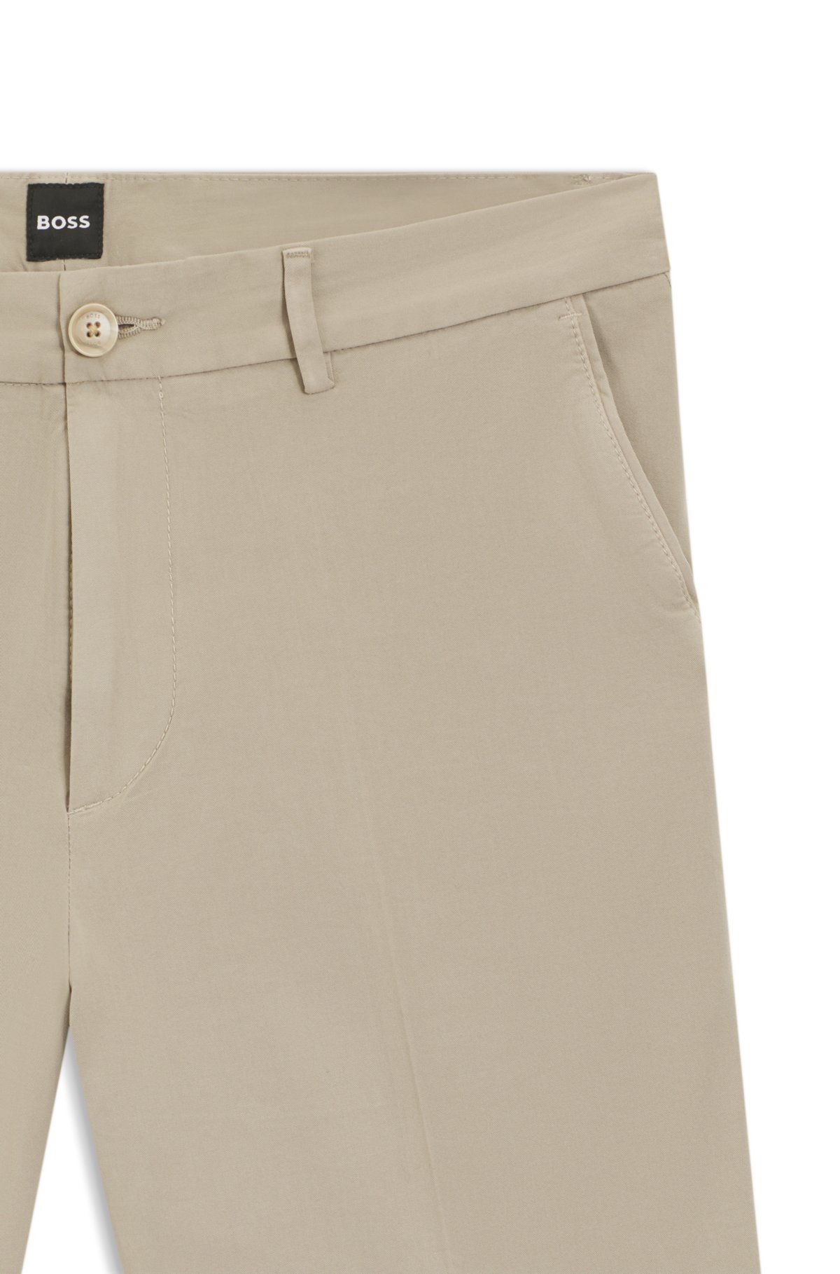 Modern-fit shorts in stretch-cotton twill