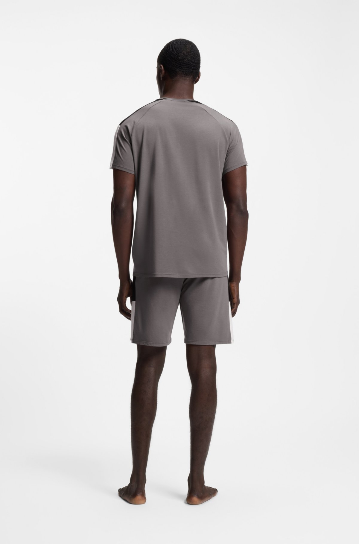 Contrast-insert pyjamas in a cotton blend