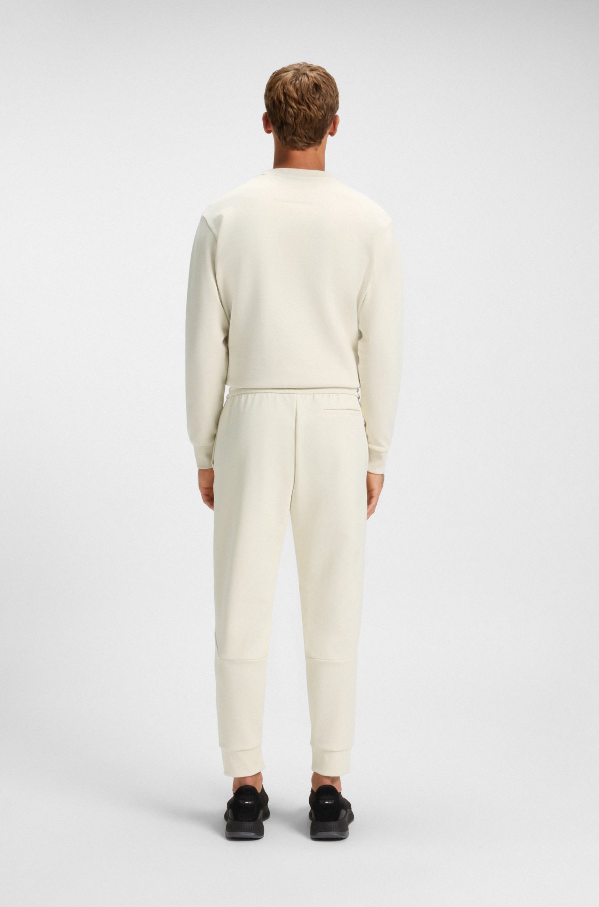 Stripe-detail tracksuit bottoms in a cotton blend