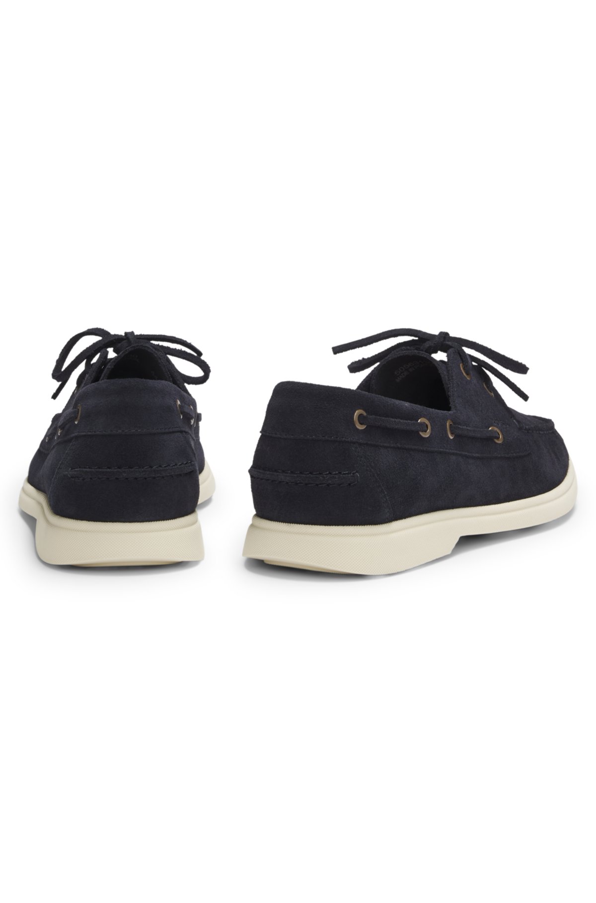 Lace-detail boat shoes in suede