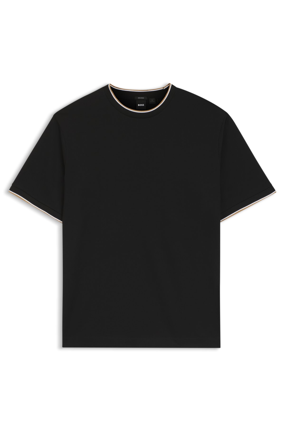 Regular-fit T-shirt in mercerised cotton