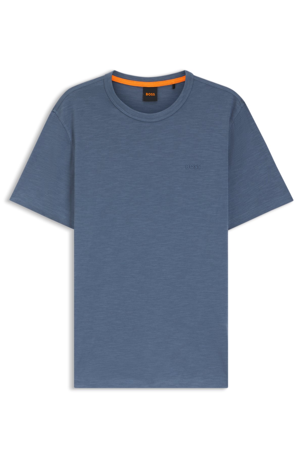 Slub-cotton T-shirt with logo detail