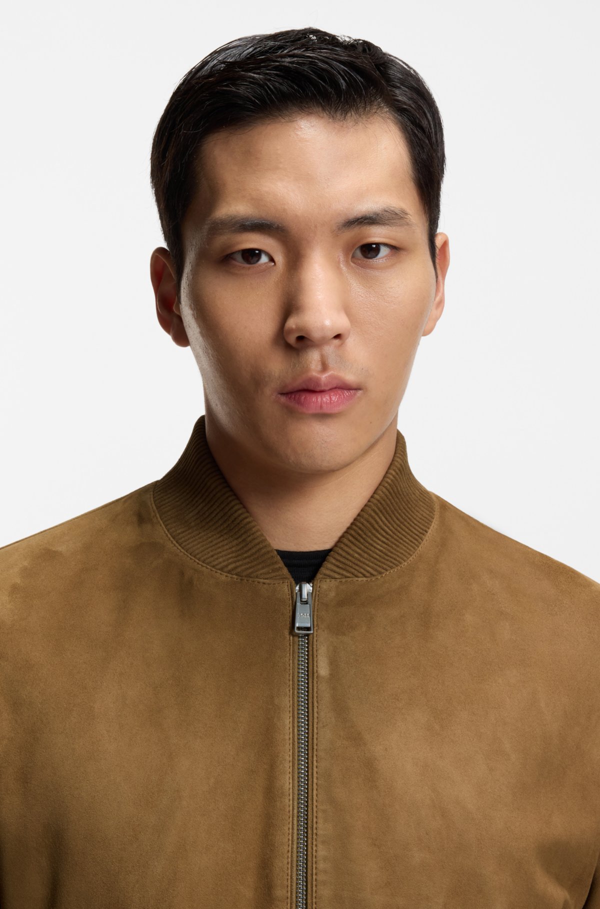 Regular-fit jacket in suede