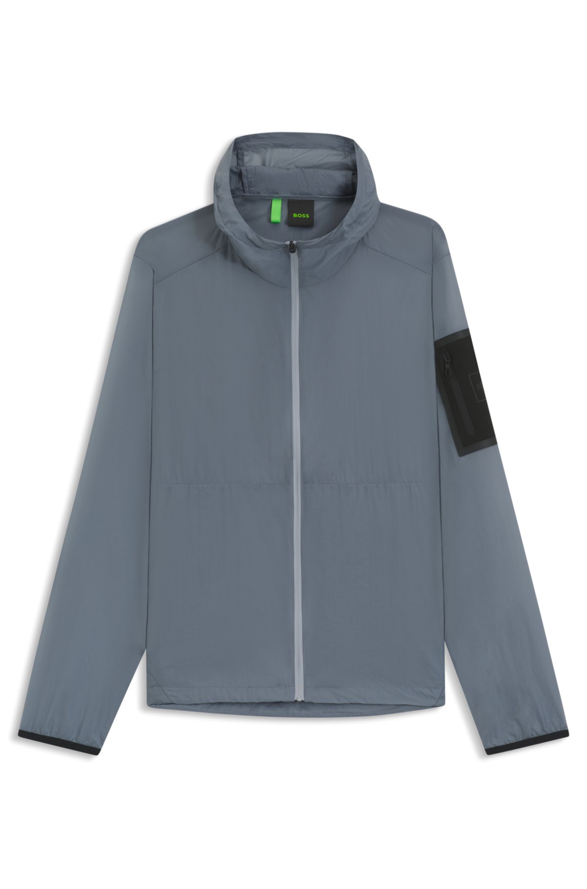 Water-repellent jacket in lightweight ripstop