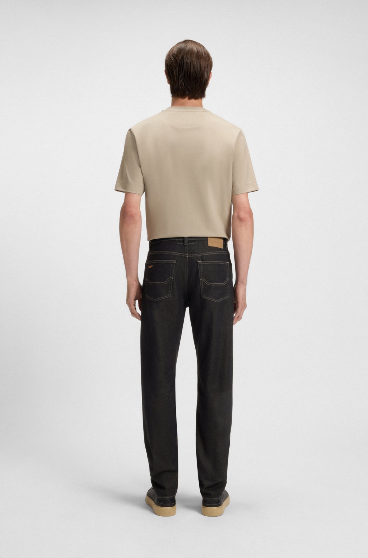 BOSS x ASTON MARTIN jeans with aluminium overdye