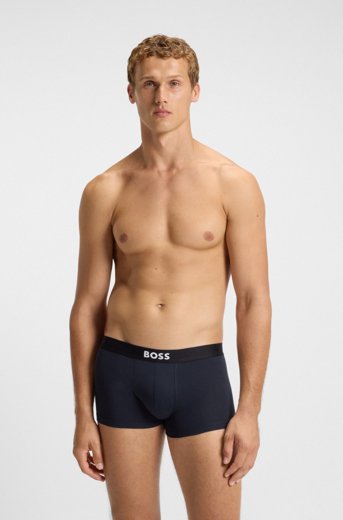 Three-pack of stretch-cotton trunks