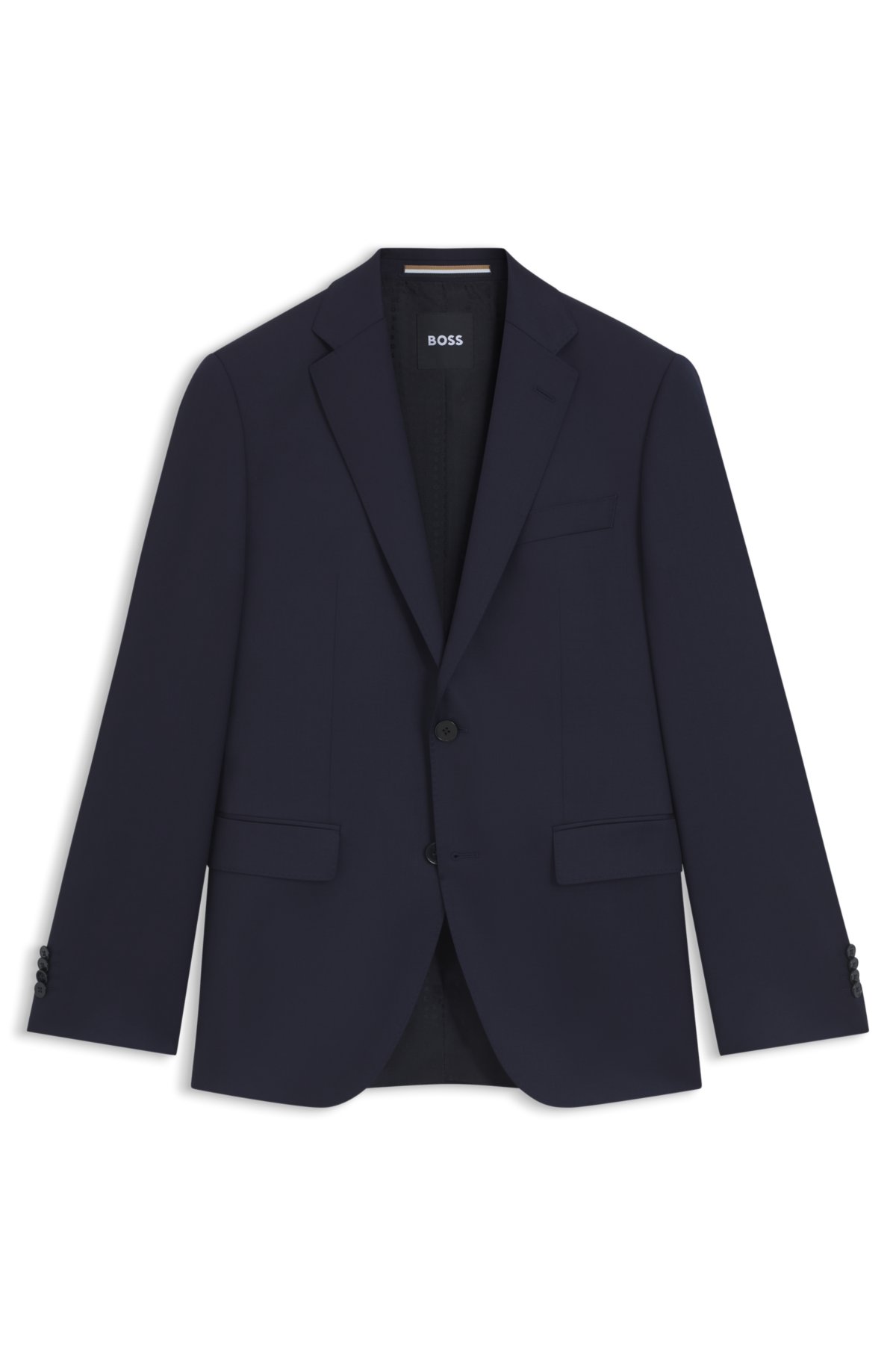 Regular-fit jacket in virgin-wool serge