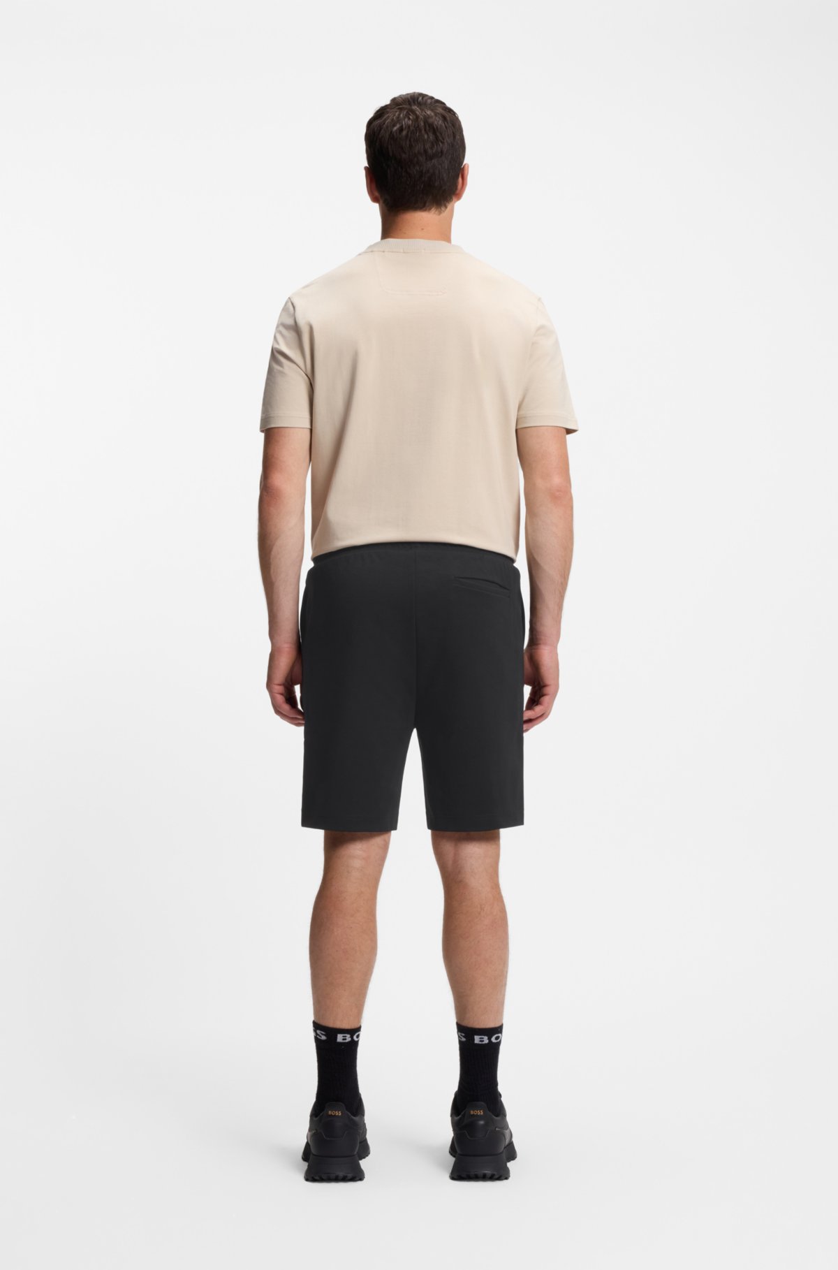 Cotton-blend shorts with Double B monogram