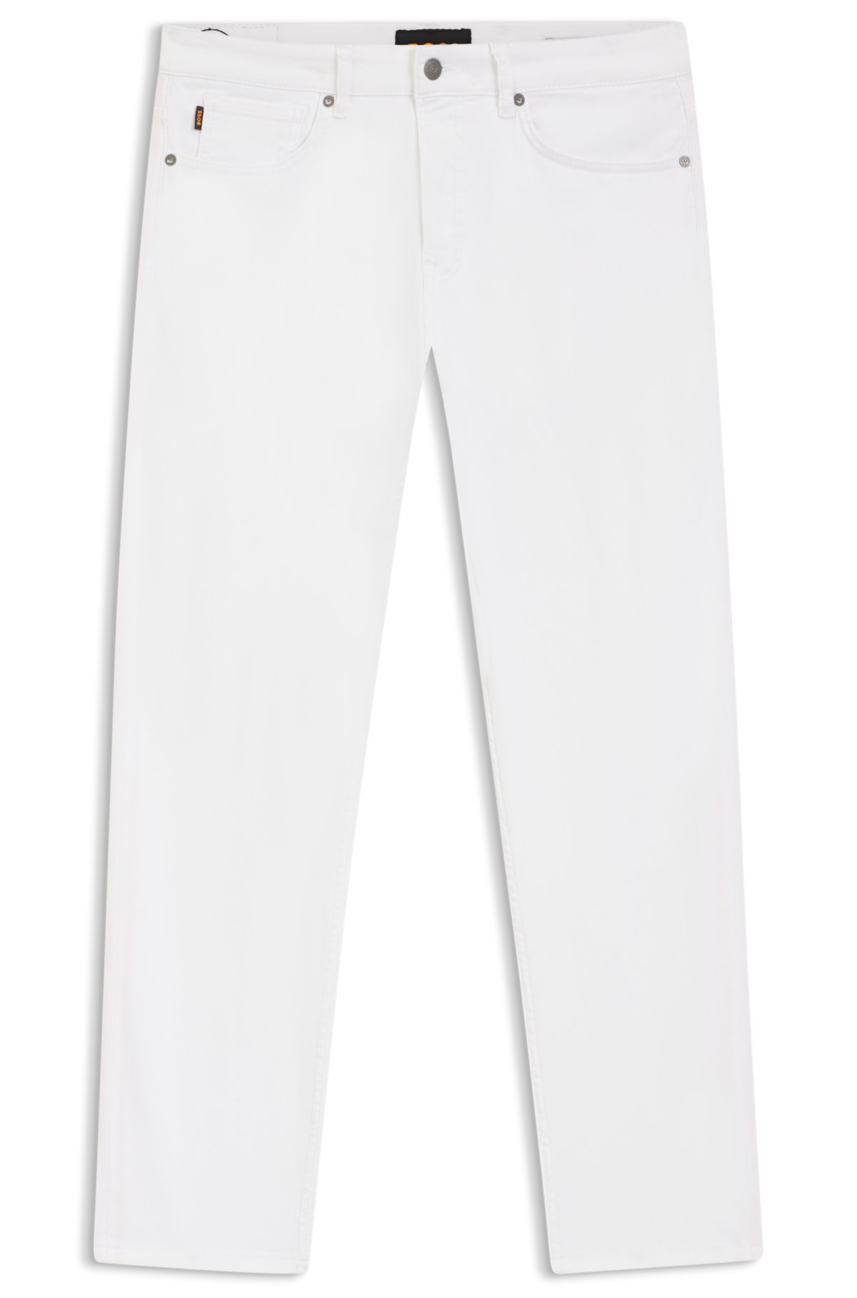 Maine regular-fit jeans in white soft-motion denim