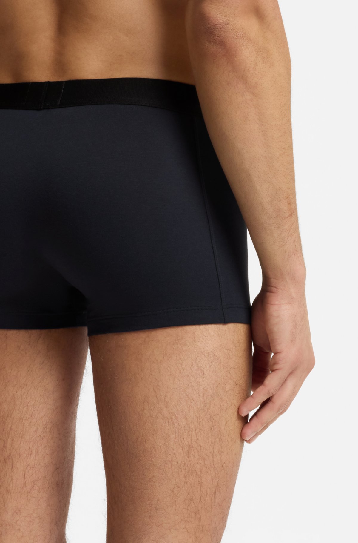 Three-pack of stretch-cotton trunks