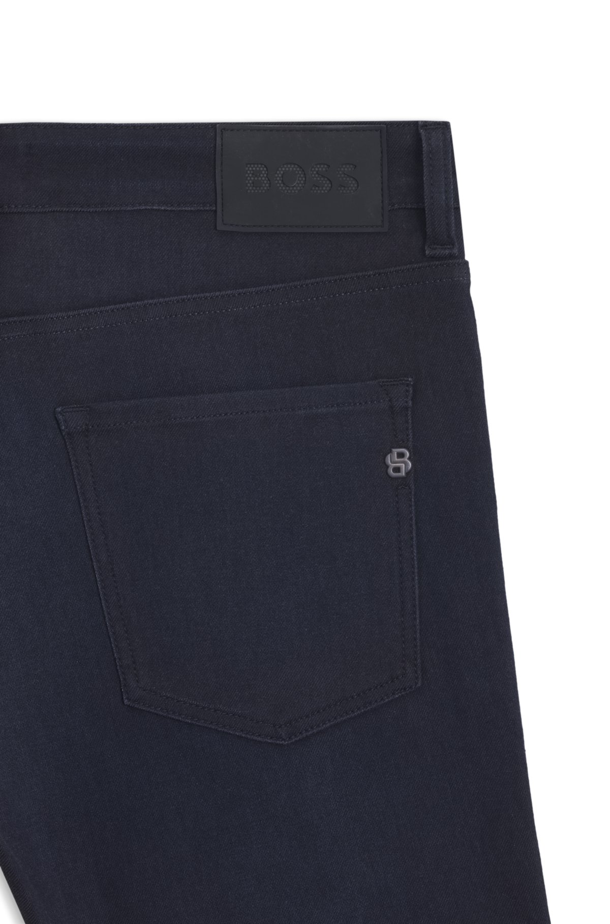 Delaware blue slim-fit jeans in knitted denim