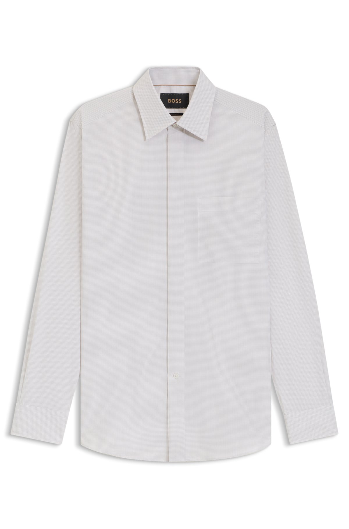 Checked regular-fit shirt in Italian-made cotton