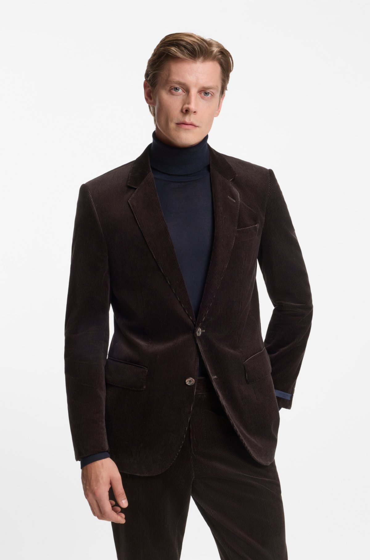 BECKHAM x BOSS jacket in striped cotton