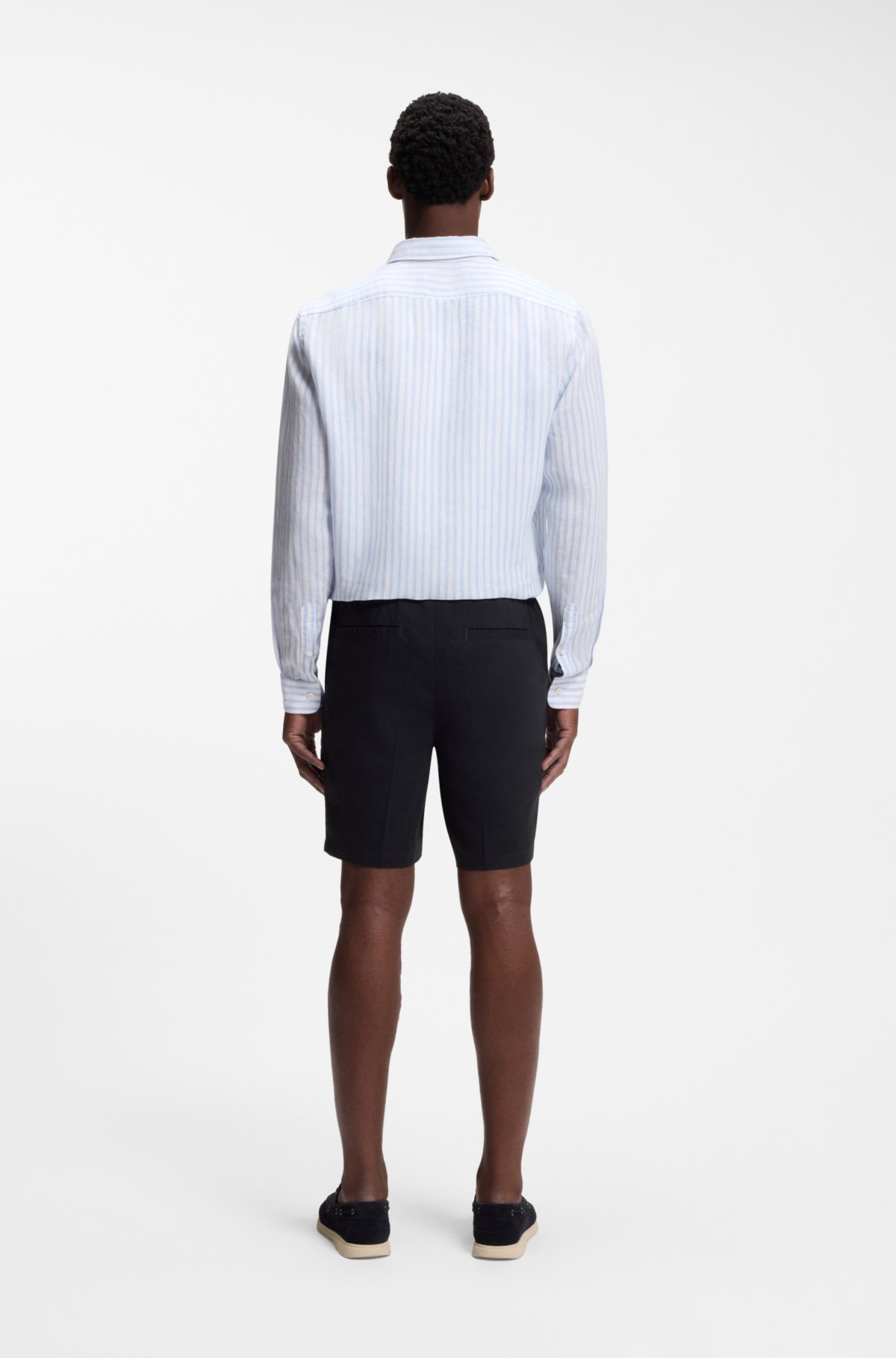 Linen-blend shorts in a modern fit