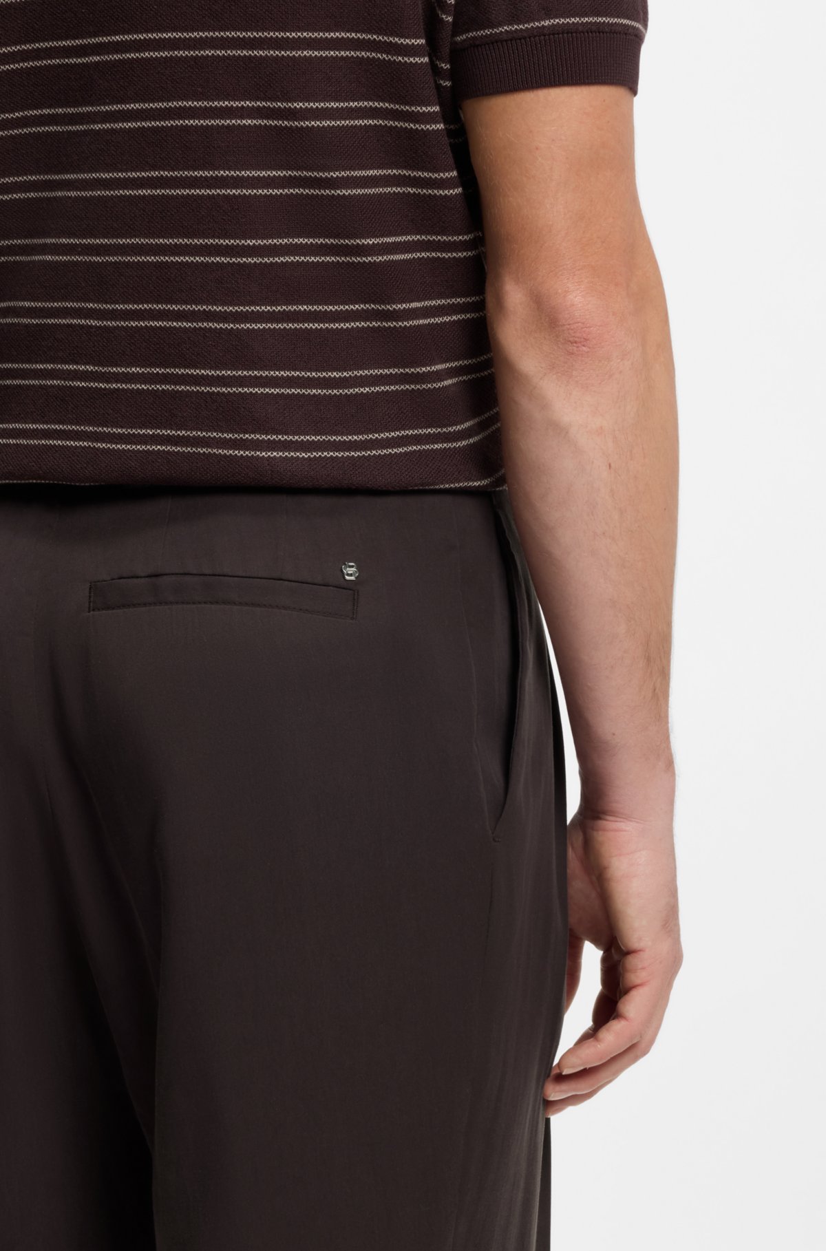 Oversized-fit trousers in twill