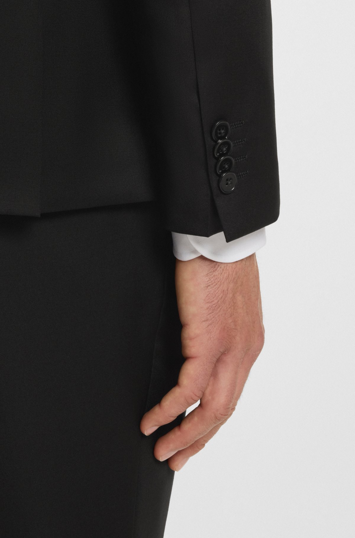 Extra-slim-fit suit jacket in virgin-wool serge