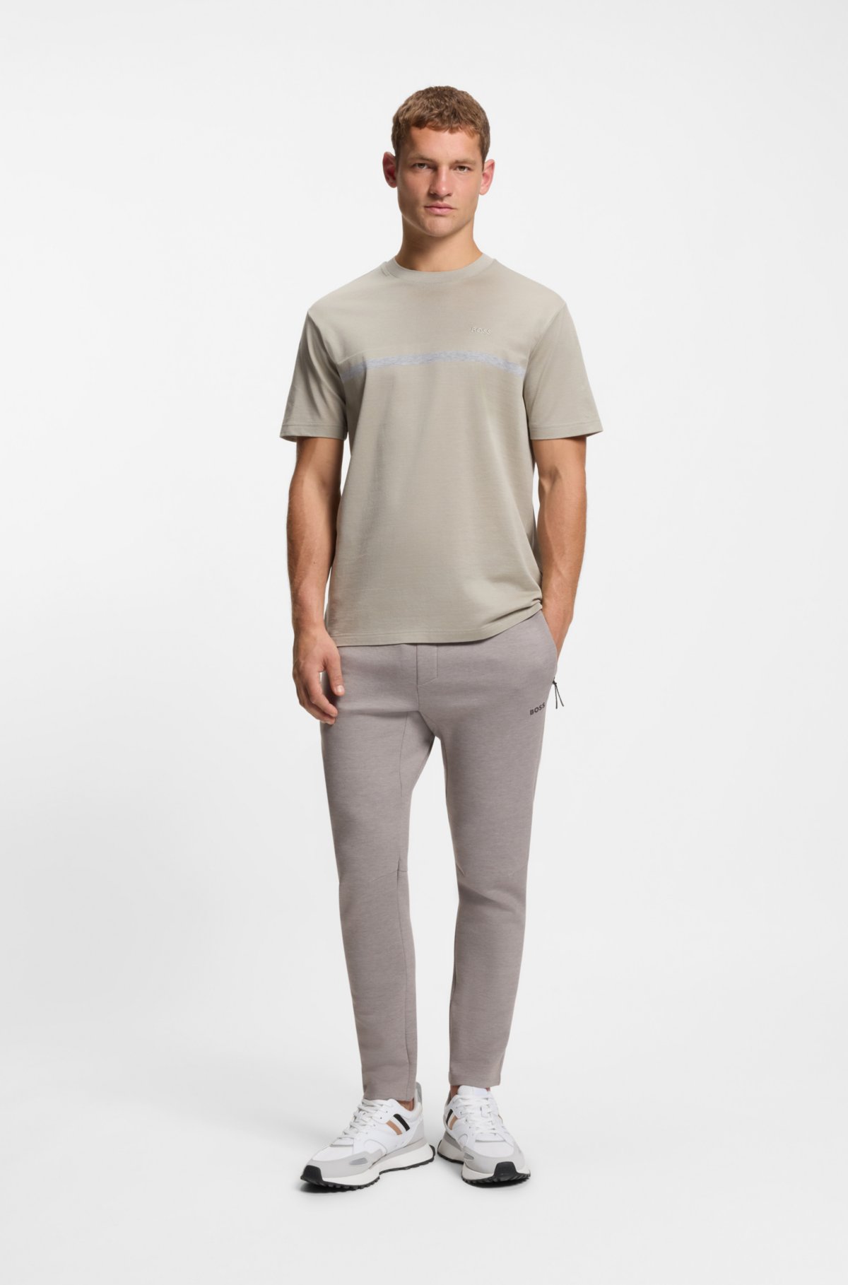 Reflective-detail tracksuit bottoms in a regular fit