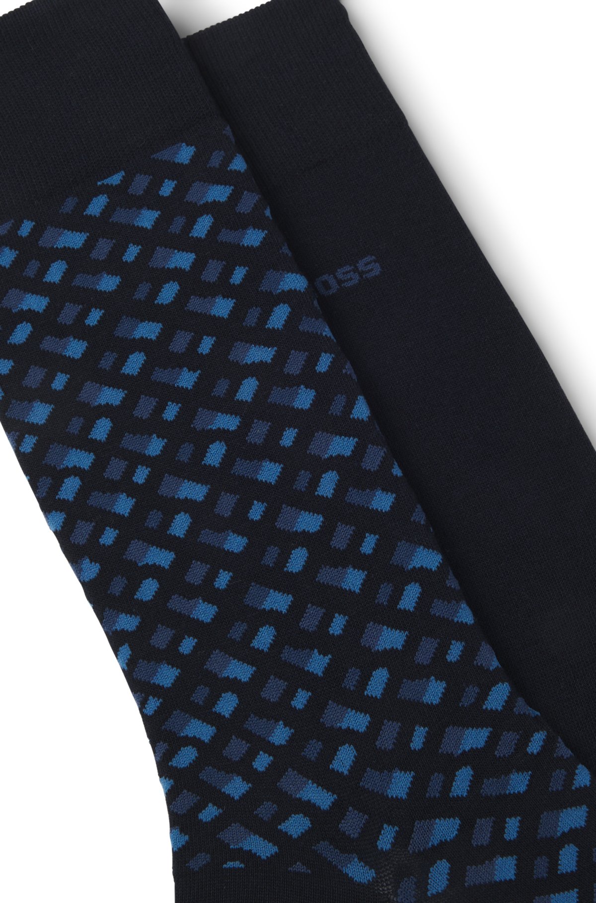 Two-pack of cotton-blend socks in a regular length