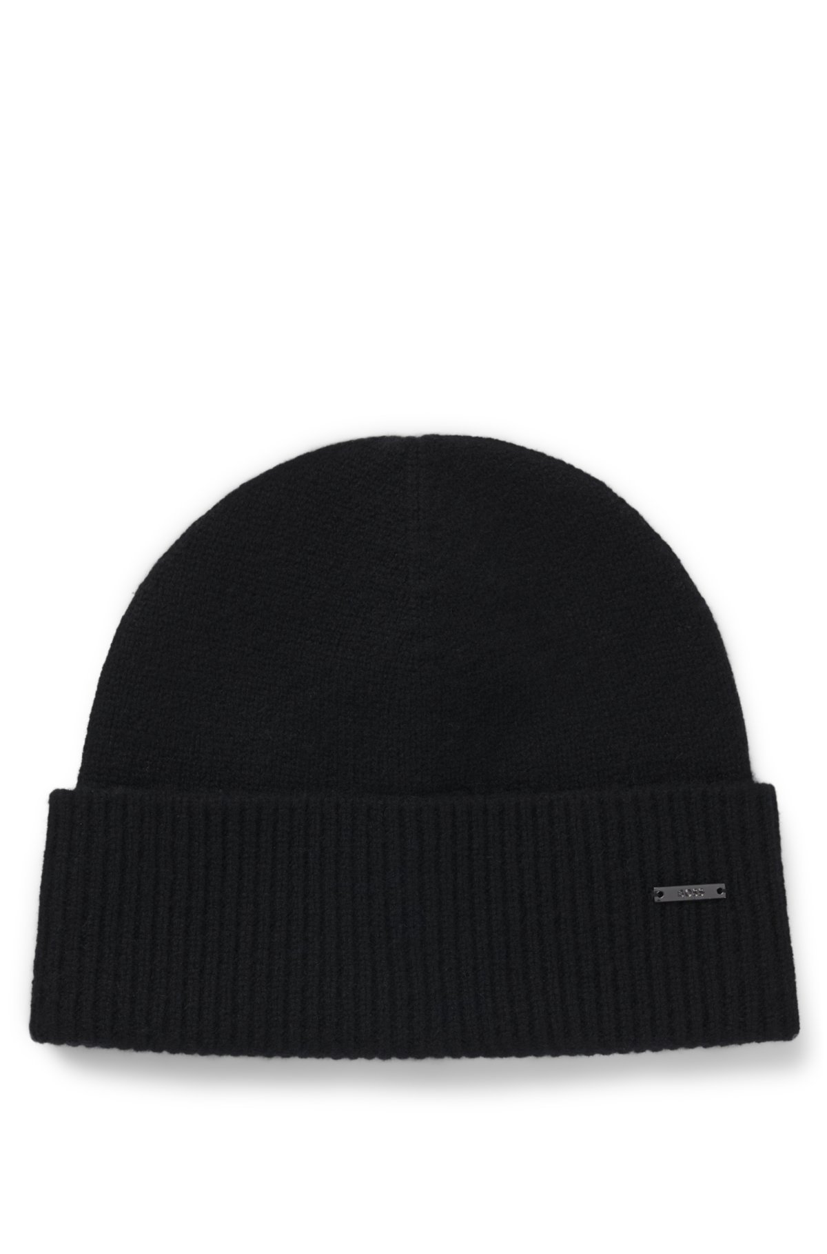 Logo-plaque beanie hat in cashmere