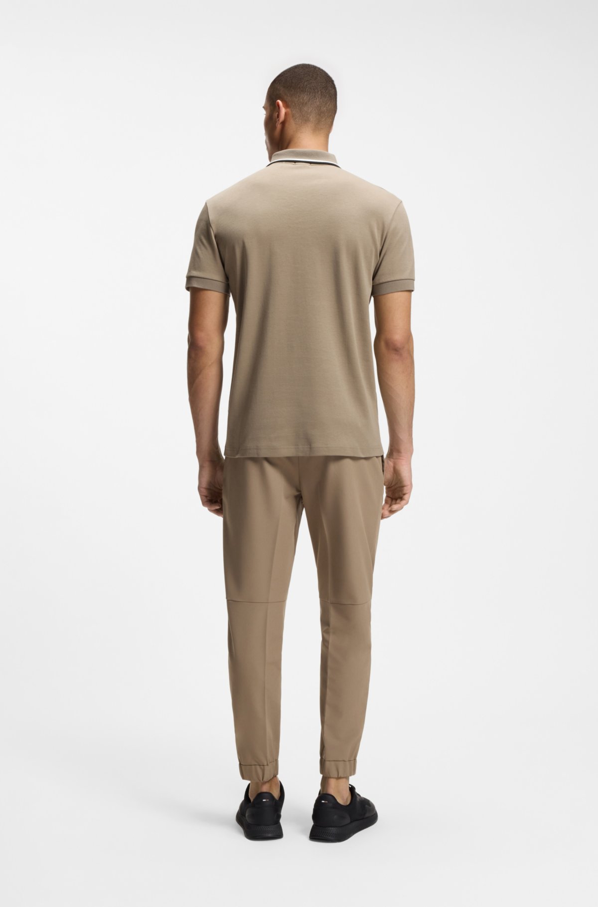 Paddy slim-fit polo shirt in interlock cotton