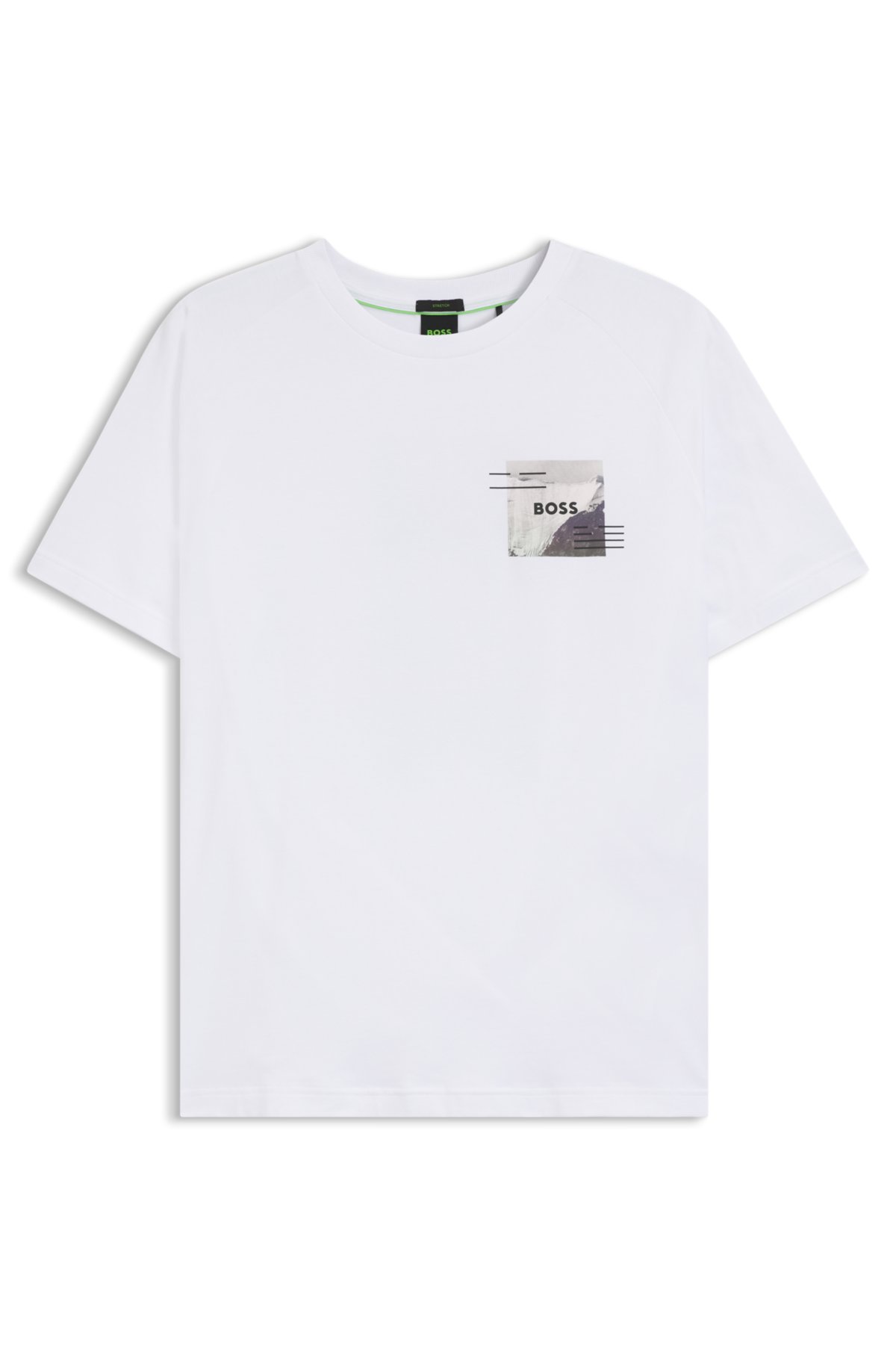 Cotton-blend T-shirt with decorative reflective accents