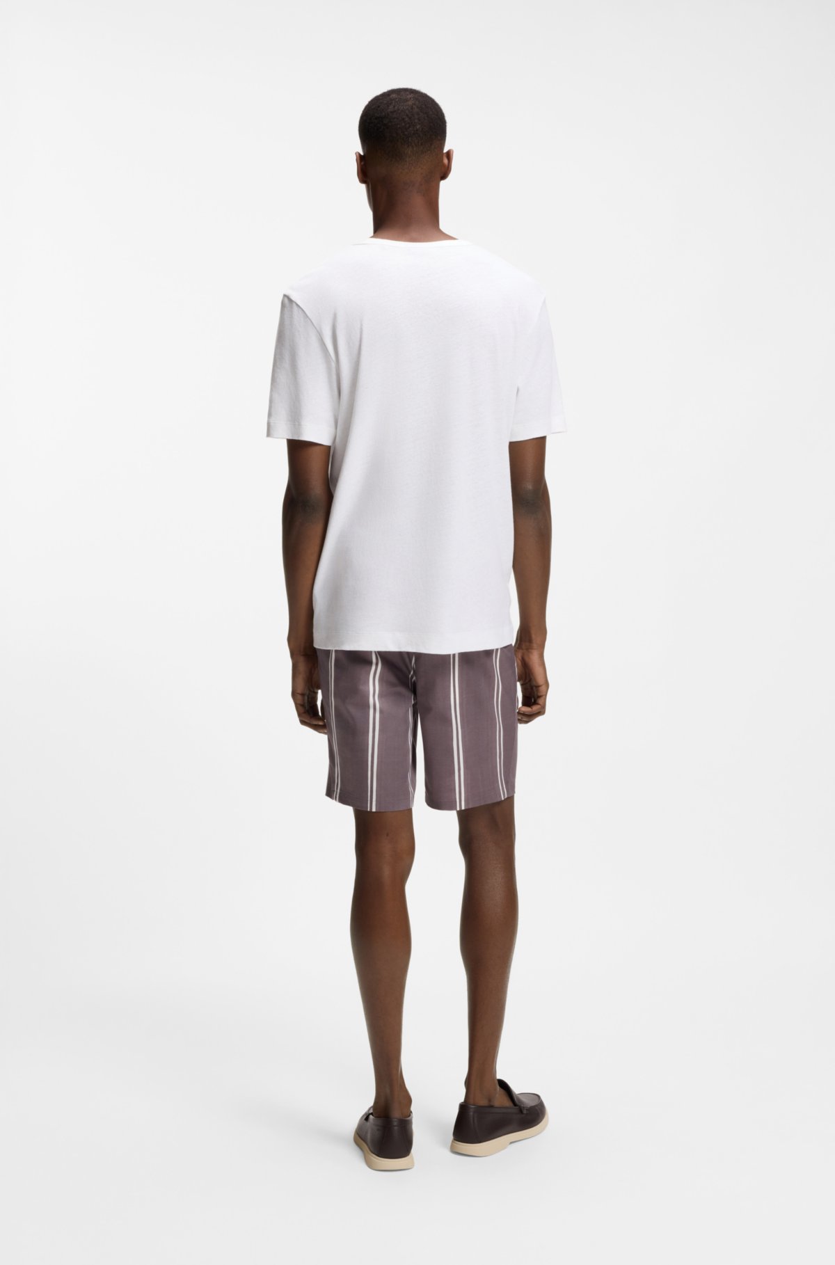 Cotton-linen T-shirt in a regular fit