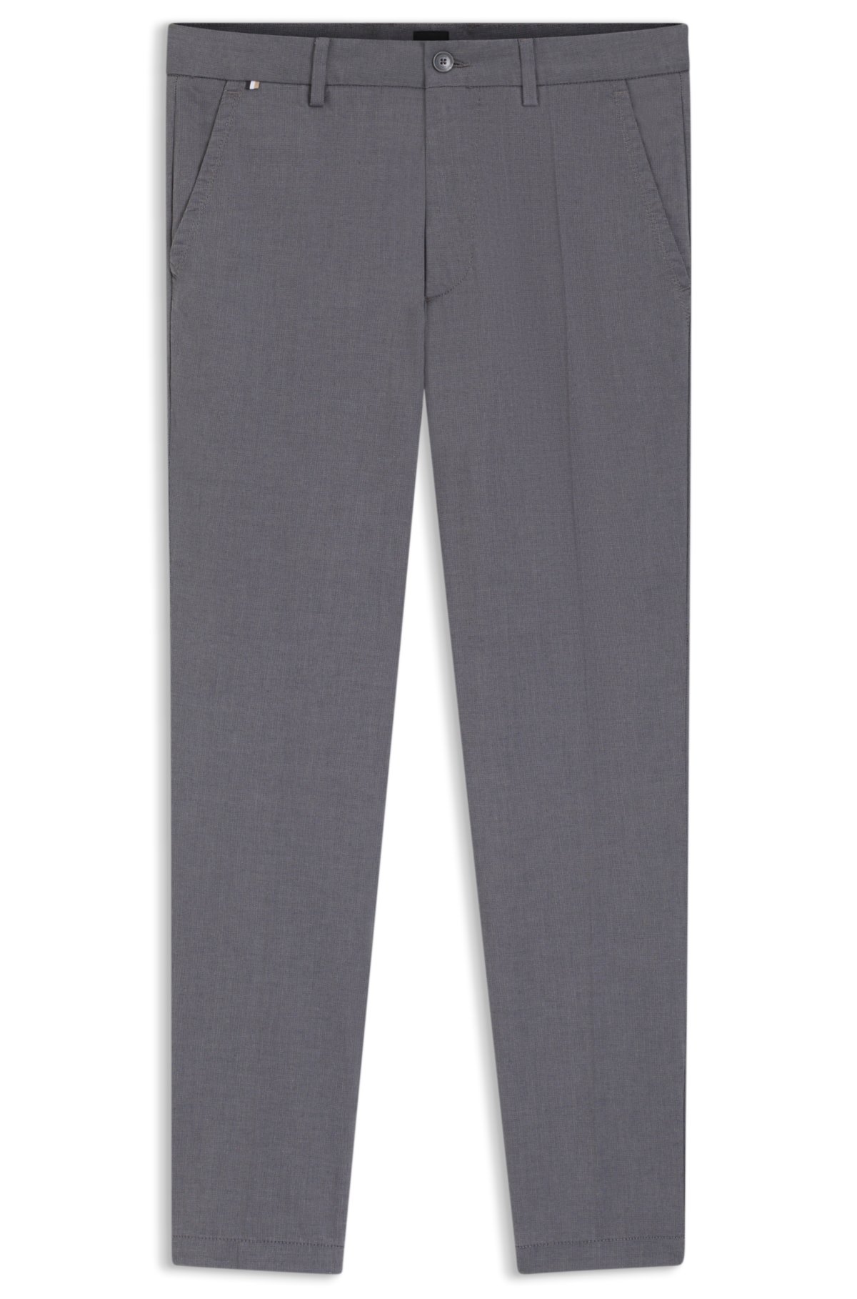 Slim-fit trousers in stretch-cotton dobby