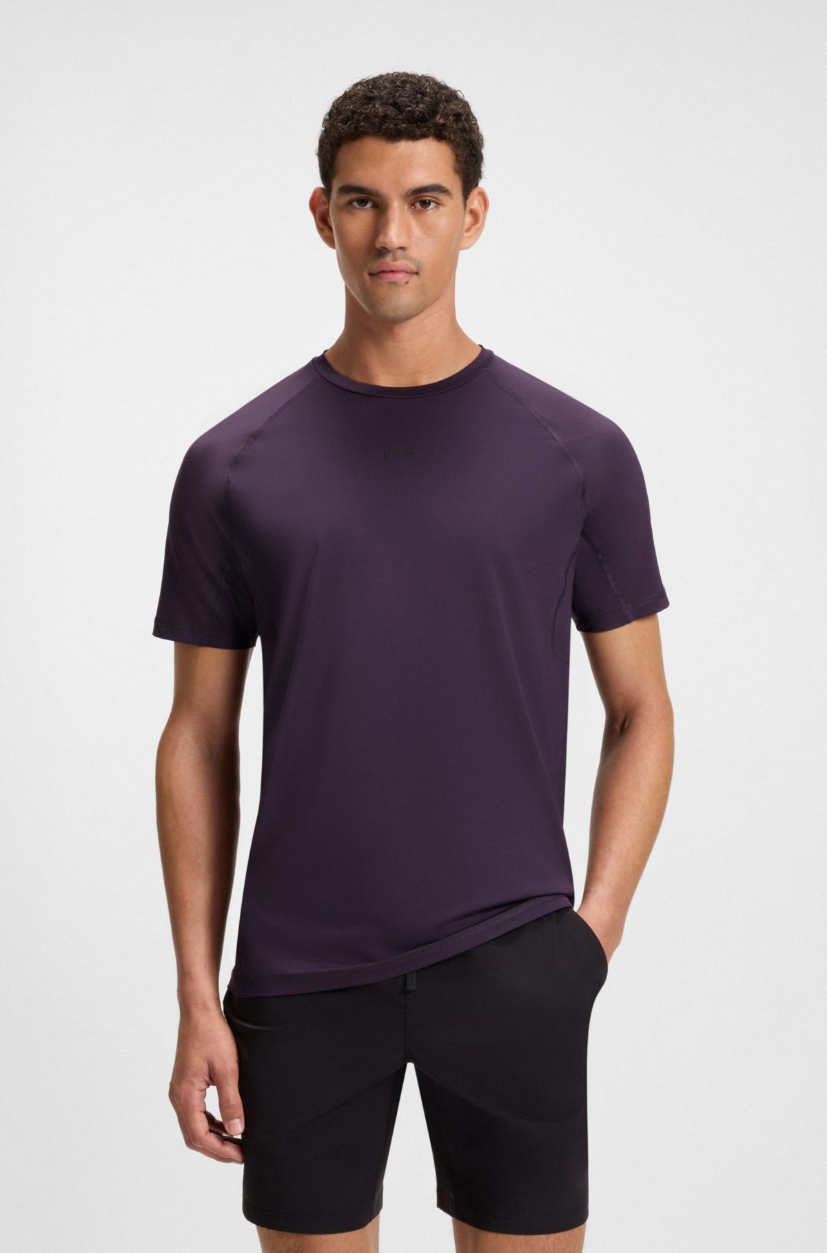 Active slim-fit T-shirt with decorative reflective details