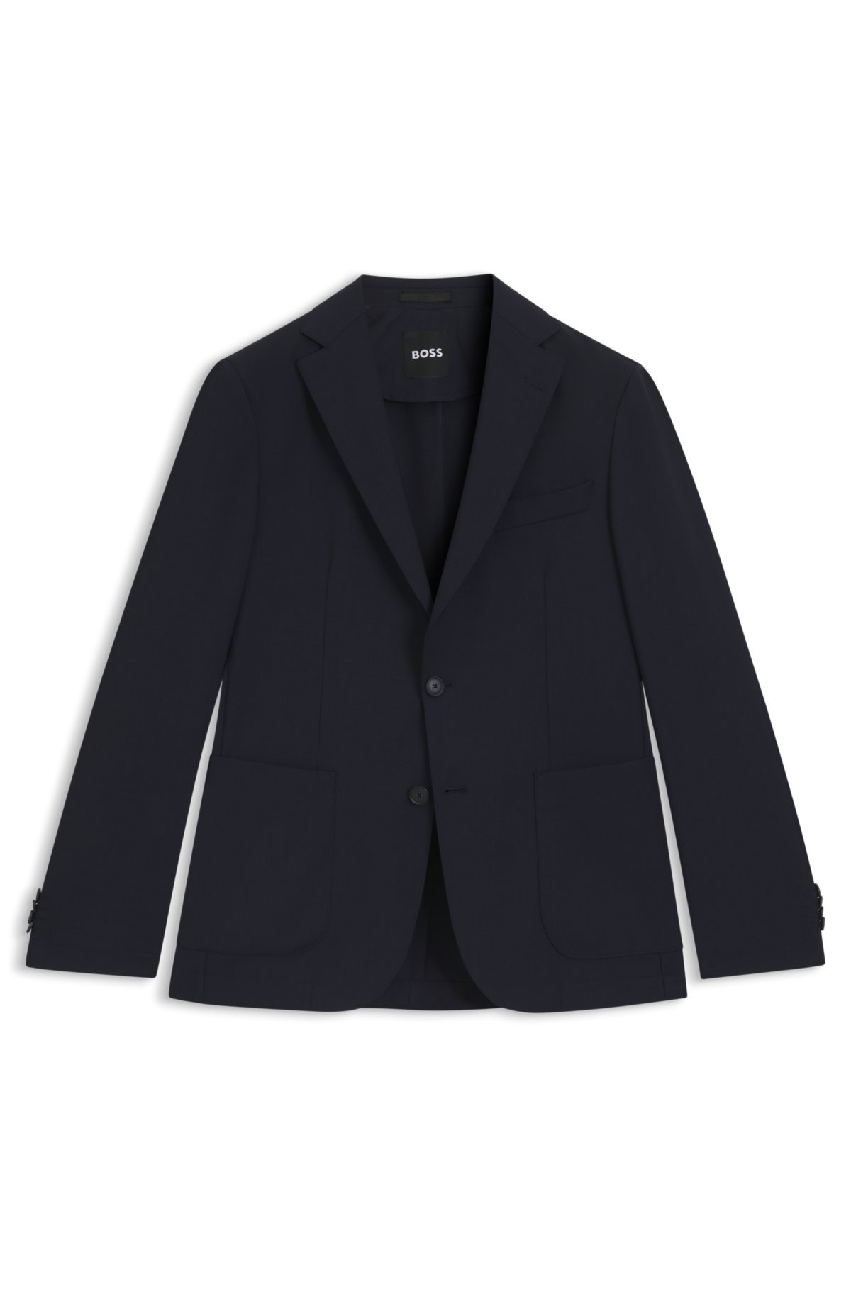 Washable slim-fit jacket in a wool blend