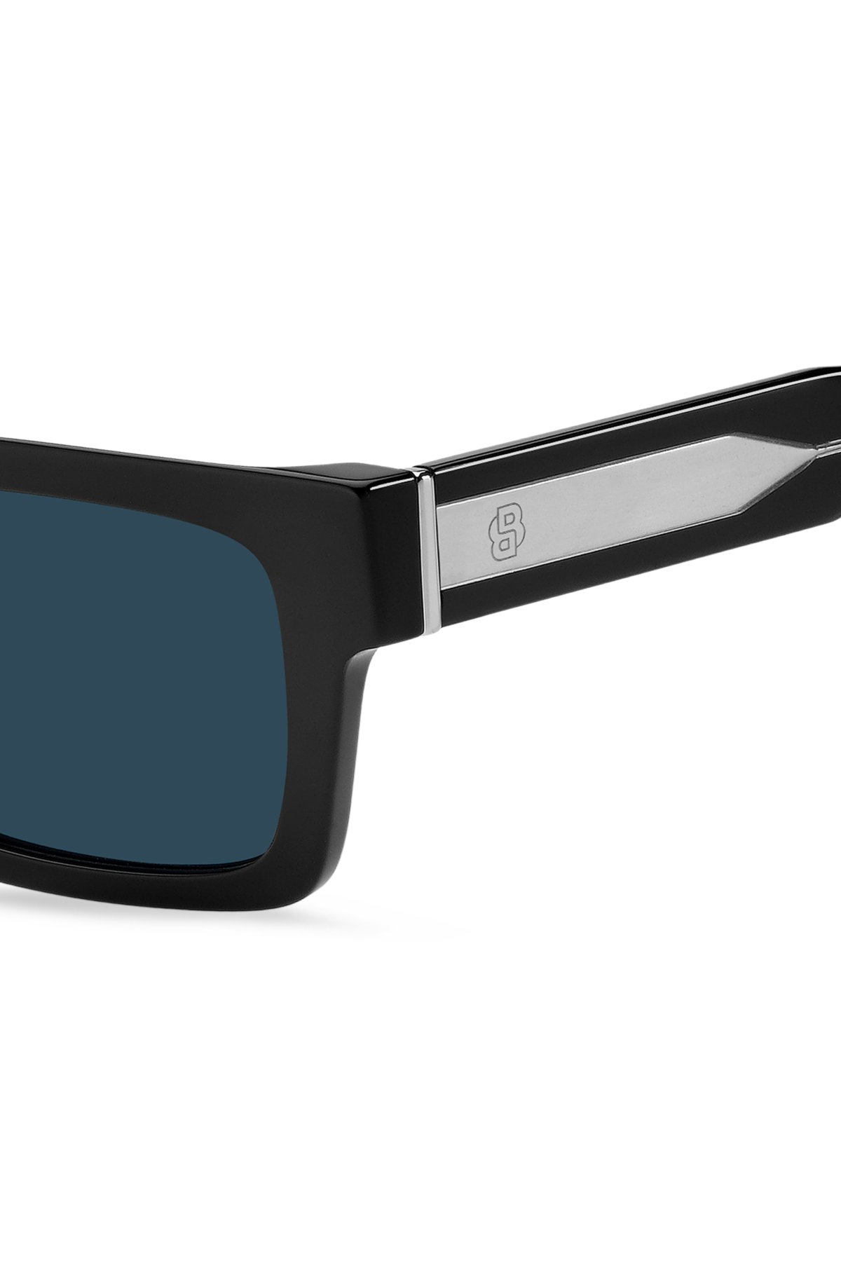 Black-acetate sunglasses with Double B monogram