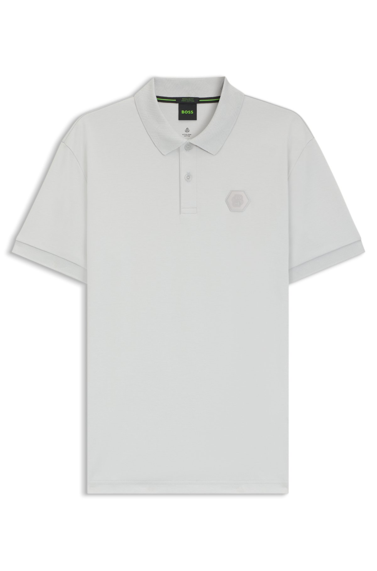 Pima-cotton polo shirt with Double B monogram